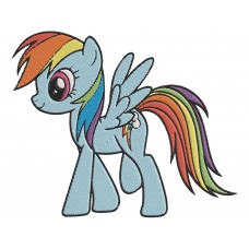 My Little Pony rainbow dash Embroidery Design