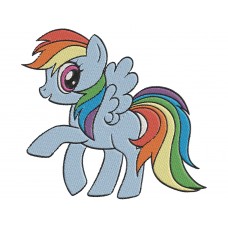 My Little Pony rainbow dash raised foot Embroidery Design