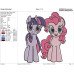 My Little Pony rarity and pinkie pie friends Embroidery Design