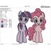 My Little Pony rarity and pinkie pie friends Embroidery Design