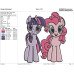 My Little Pony rarity and pinkie pie friends Embroidery Design