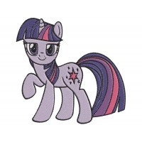My Little Pony twilight sparkle character raised his foot Embroidery Design