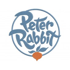 Peter Rabbit logo Circle Bunny Embroidery Design