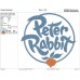 Peter Rabbit logo Circle Bunny Embroidery Design