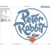 Peter Rabbit logo Circle Bunny Embroidery Design