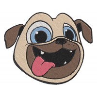 Puppy Dog Pals Rolly Face Happy Open Mouth Embroidery Design