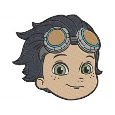 Rusty Rivets Face Embroidery Design