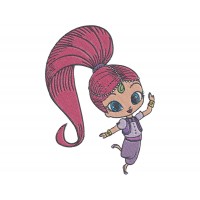 Shimmer and Shine happy embroidery design