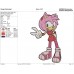 Sonic Amy Rose like two fingers Embroidery Design
