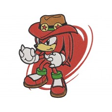 Sonic Knuckles the Echidna Embroidery Design