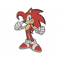Sonic Red Embroidery Design