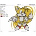 Sonic Tails fox 2 Embroidery Design