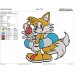 Sonic Tails fox swimming Embroidery Design