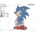 Sonic from back Embroidery Design