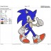 Sonic like finger Embroidery Design
