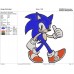 Sonic like finger Embroidery Design