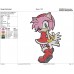 Sonic the Hedgehog Amy Rose 2 Embroidery Design