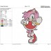 Sonic the Hedgehog Amy Rose Embroidery Design