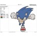 Sonic the Hedgehog Sonic running Embroidery Design