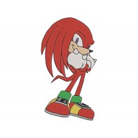 Sonic the Hedgehog knuckles Embroidery Design