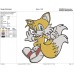 Sonic the Hedgehog tails Embroidery Design