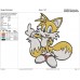 Sonic the Hedgehog tails like finger Embroidery Design