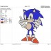 Sonic two like finger Embroidery Design
