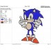 Sonic two like finger Embroidery Design