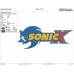 Sonic x logo Embroidery Design