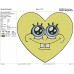 SpongeBob SquarePants SpongeBob face love heart 2 Embroidery Design