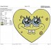 SpongeBob SquarePants SpongeBob face love heart Embroidery Design