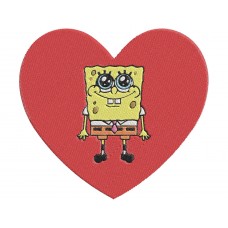 SpongeBob SquarePants SpongeBob in love heart Embroidery Design