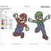 Super Mario Bros and luigi Embroidery Design
