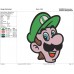 Super Mario Bros luigi Face Embroidery Design