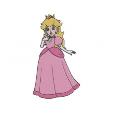 Super Mario Bros princess peach Embroidery Design