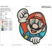 Super Mario Bros waving his hand Through a Circle 2 Embroidery Design
