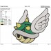 Super Mario Flying Turtle Embroidery Design