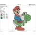 Super Mario Riding Yoshi Embroidery Design