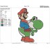 Super Mario Riding Yoshi Embroidery Design