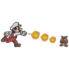 Super Mario and Mushroom goomba Embroidery Design