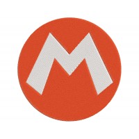Super Mario logo M Embroidery Design