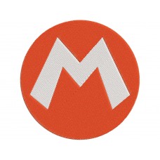 Super Mario logo M Embroidery Design