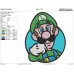 Super Mario luigi Through a Circle Embroidery Design