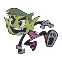 Teen Titans Go Beast Boy very happy Embroidery Design