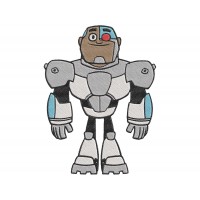 Teen Titans Go Cyborg Embroidery Design