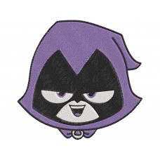 Teen Titans Go Raven Face Embroidery Design
