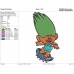 Trolls Aspen Heitz Characters with skateboard Embroidery Design