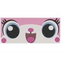 Unikitty emoji Face Embroidery Design