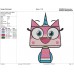 Unikitty very happy Embroidery Design