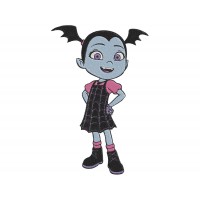 Vampirina bat smiley Embroidery Design